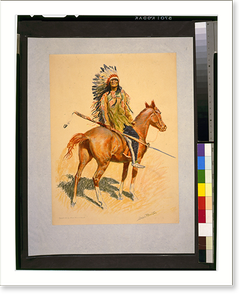 Historic Photo Print - A Sioux chief.Frederic Remington