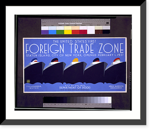 The United States' first foreign trade zone Staten Island, City of New York, opened February 1, 1937.J. Rivolta. - 5, Antique Wall Art