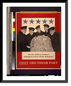 They did their part. The five Sullivan brothers missing in action" off the Solomons" - 2, Antique Print
