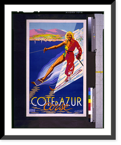 Historic Framed Print, C&ocirc;te d'Azur Corse.E. Fer.,  17-7/8" x 21-7/8"