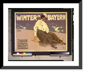 Historic Framed Print, Winter in Bayern.Ludwig Hohlwein. - 2,  17-7/8" x 21-7/8"