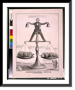 Congressional scales. A true balance - 2, Antique Print