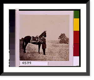 Ulysses S. Grant, full-length portrait, facing left, standing alongside his war horse, Cincinnati"" - 2, Antique Print