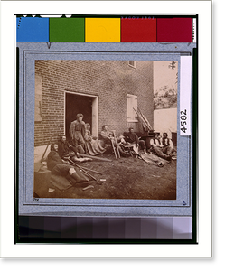 Vintage Americana Print - Wounded soldiers from the battles, 1864