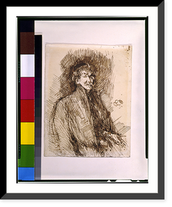 Historic Framed Print, [Self-portrait of Whistler] - 2,  17-7/8" x 21-7/8"