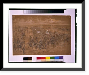 Historic Framed Print, Review by the President of the Cavalry of the Army of the Potomac - 2,  17-7/8" x 21-7/8"