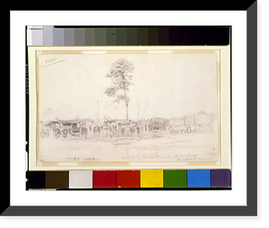 Historic Framed Print, Camp of Hawkins Zouaves. Newport News. 1861,  17-7/8" x 21-7/8"