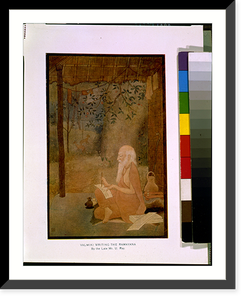Valmiki writing the Ramayana, Antique Poster