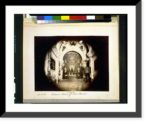 Interior view of church of San Xavier Classic, Antique Print