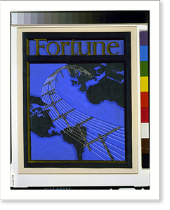 Vintage Americana Print - Cover proposal for Fortune magazine showing