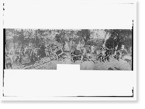 Vintage Americana Print - Near Stazyzow heavy going for Austrian guns