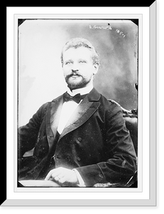 Historic Framed Print, E. Goerlitz, seated, front bust,  17-7/8" x 21-7/8"