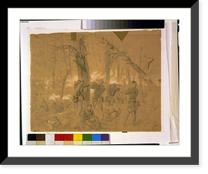 Fighting in the woods Kearneys divison repulsing the enemy Monday June 30th 1862 - 2, Antique Wall Art