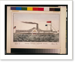 Vintage Americana Print - Chicago - Buffalo & steam packet empire