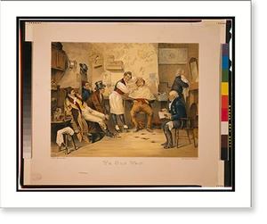Vintage Americana Print - Boston, Massachusetts - Ye old way.Geo