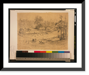 Historic Framed Print, Battlefield of Spotsylvania C.H. May 10th 64.Edwin Forbes. - 2,  17-7/8" x 21-7/8"