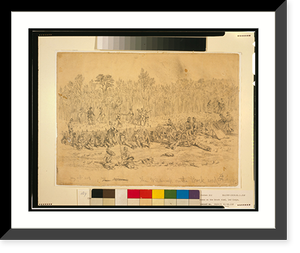 Vintage Americana Print - The Wilderness, on the Brock road, 1864