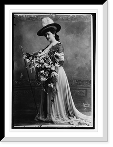 Historic Framed Print, Eames as "Tosca", standing, three-quarters view, copyright A. Dupont.A. Dupont,  17-7/8" x 21-7/8"