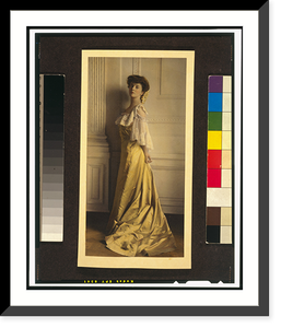 Alice Roosevelt Longworth, full-length portrait, standing, facing left - 2, Antique Poster