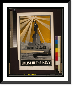 For Liberty's sake, enlist in the Navy, Antique Poster