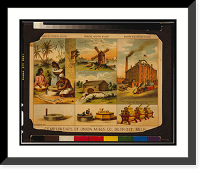 Historic Framed Print, Compliments of Union Mills Co., Detroit, Mich. - 2,  17-7/8" x 21-7/8"