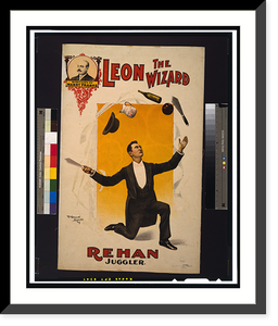 Historic Framed Print, Leon the Wizard,  17-7/8" x 21-7/8"