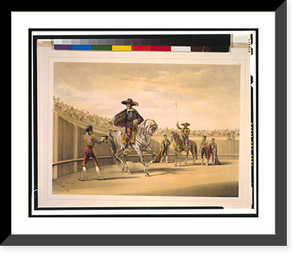 Historic Framed Print, The alguazil delivering the keys of the toril.Lake Price.,  17-7/8" x 21-7/8"