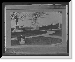 Historic Framed Print, [Jefferson Davis plot, Hollywood Cemetery, Richmond, Va.],  17-7/8" x 21-7/8"