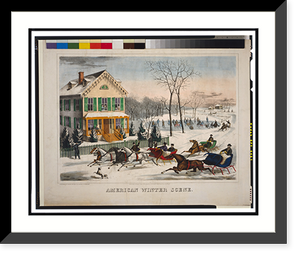 Historic Framed Print, American winter scene - 2,  17-7/8" x 21-7/8"