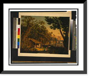 Historic Framed Print, Settler's first blockhouse - 2,  17-7/8" x 21-7/8"