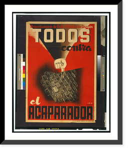 Historic Framed Print, Todos contra al acaparador,  17-7/8" x 21-7/8"