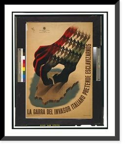 Historic Photo Print - La garra del invasor italiano pretende