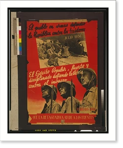 Antique Photo Print - El pueblo en armas defendió la republica contra