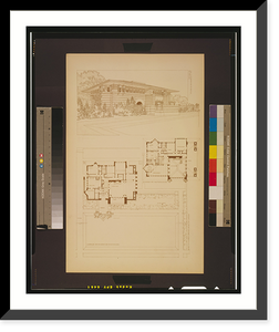 Historic Framed Print, Wohnhaus des Hr. Heurtley, Oak Park, Ills. [i.e. Illinois].Frank Lloyd Wright.,  17-7/8" x 21-7/8"