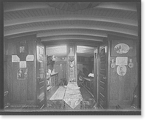 Vintage Building Photo - Yacht Suedon, cabin interior (1)