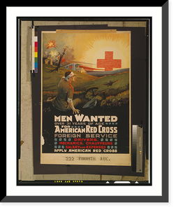 Men wanted over 31 years of age for American Red Cross foreign service.P.I.B. 18, Antique Poster