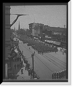 Historic Framed Print, Massed formation, state encampment, Michigan K.T. [Knights Templar] - 3,  17-7/8" x 21-7/8"