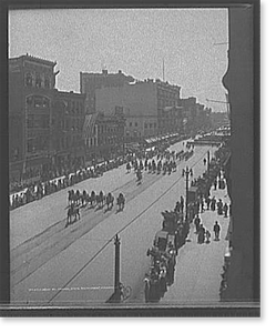 Vintage Americana Print - Head of parade, state encampment