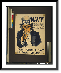 Navy! Uncle Sam is calling you. enlist in the Navy!.Western Litho. Co. Los Angeles, Antique Print