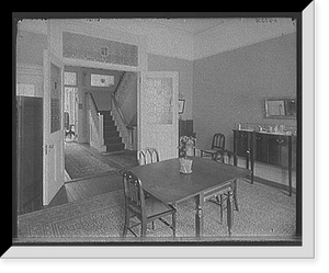 A Dining room, probably in a clubhouse, New York City, Historic Print