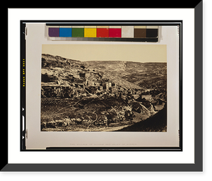 Historic Framed Print, The village of Siloam and Valley of Kidron.Frith.,  17-7/8" x 21-7/8"