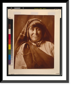 An Acoma woman, head-and-shoulders portrait, facing front - 2, Vintage Wall Art