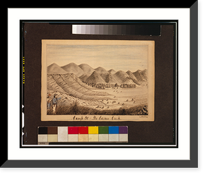 Historic Framed Print, Camp 90, De Casure Creek - 2,  17-7/8" x 21-7/8"