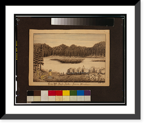 Historic Framed Print, Camp 120, Eagle Lake, Sierra Nevadas - 2,  17-7/8" x 21-7/8"
