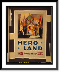 Vintage Americana Print - Hero land.J. Carl Mueller