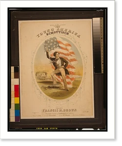 Vintage Americana Print - The young American schottisch