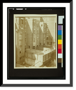 Historic Framed Print, Back yards - angles, from window of school, 460 W. 144th St., N.Y.C..Henry W. Shepard.,  17-7/8" x 21-7/8"