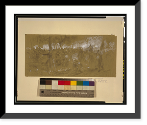 Historic Framed Print, Warrens Brigade overpowered by Longstreets advance - 2,  17-7/8" x 21-7/8"