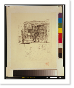 Vintage Americana Print - Palazzo Casa d'Oro.Otto artist's stamp
