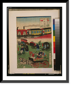 Historic Photo Print - Tokyo Takanawa orai kuruma zukushi yukiai no zu